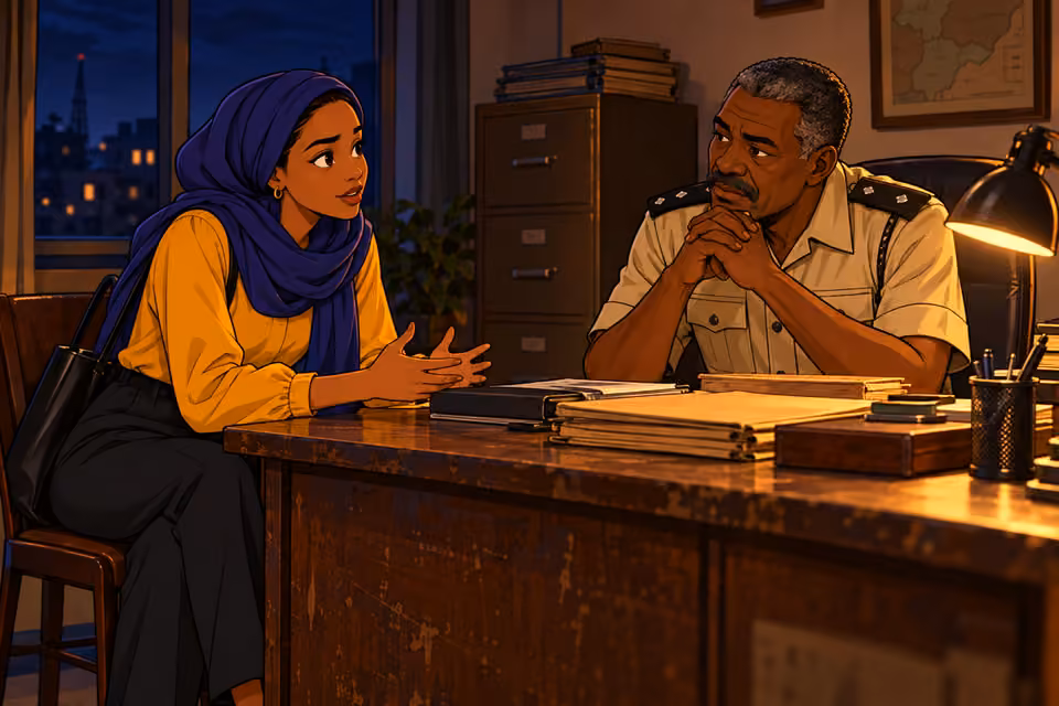 Fatima seeks help from Detective Inspector Bako.