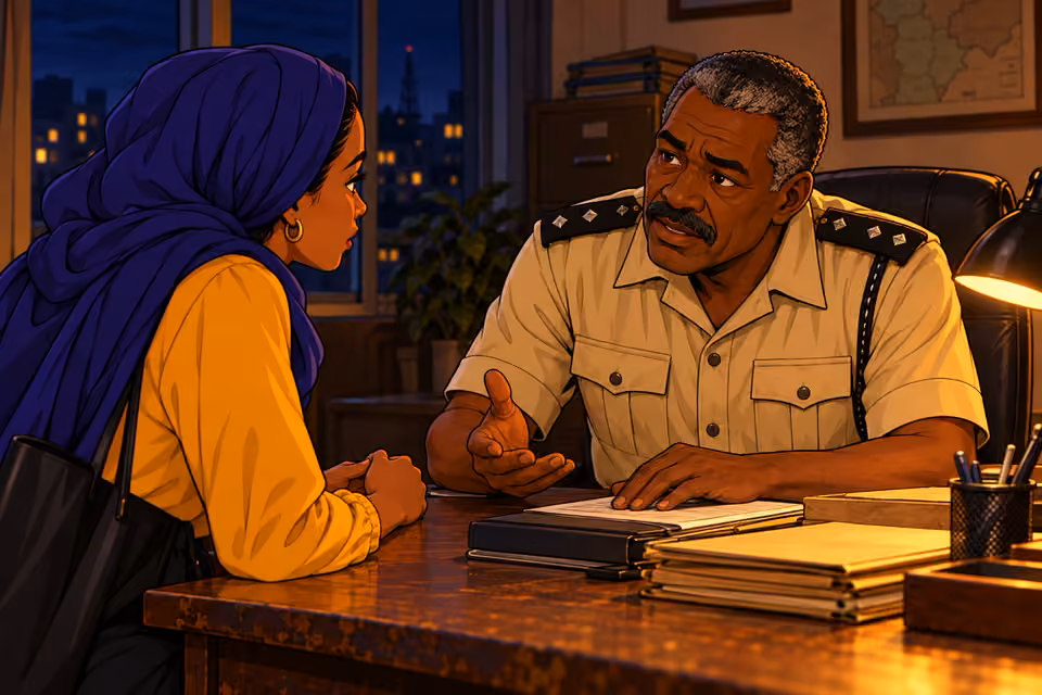 Bako reassures Fatima that they will investigate together.
