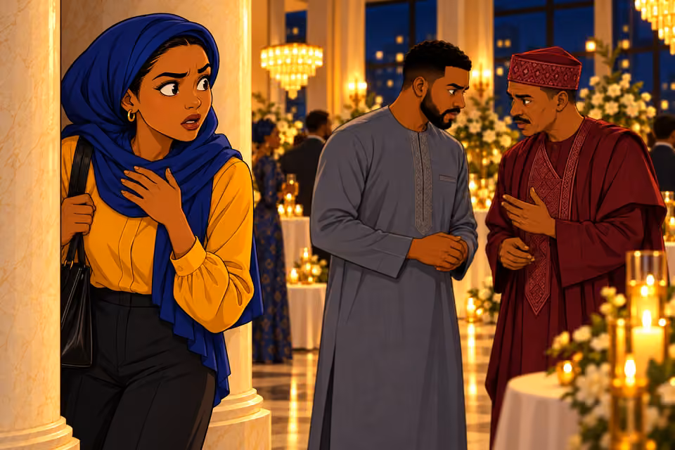 Fatima realizes the men are discussing an assassination plot.