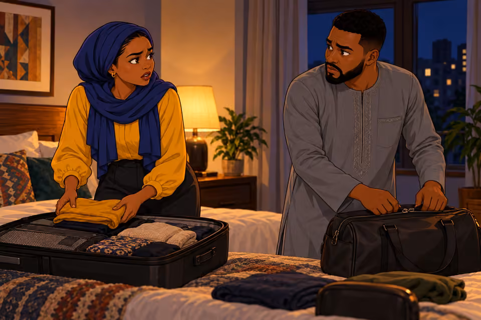 While packing, the couple realizes how little control they have.