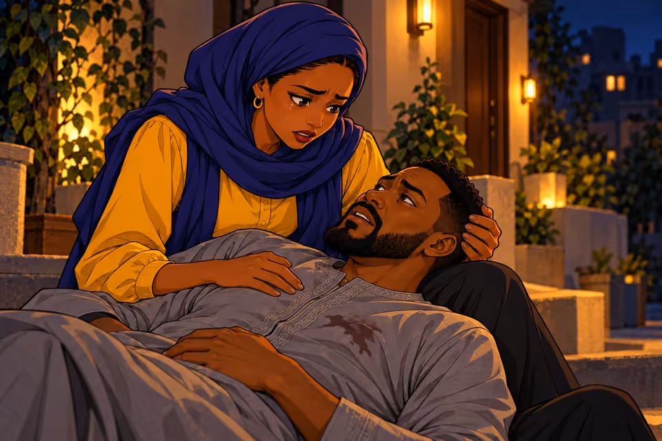 Cartoon illustration: Fatima hears that Bawa had been blackmailed by Tanko.
