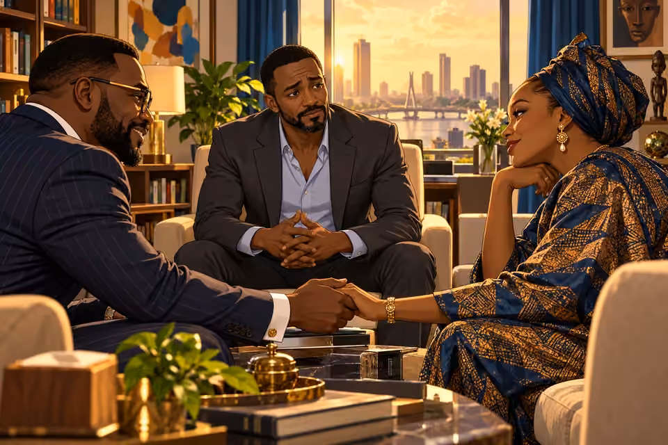 Marcus recalls his former success counseling a wealthy couple.