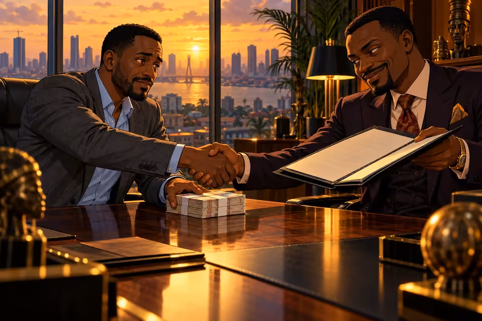 Marcus entrusts his savings to an investment pitched by a smiling acquaintance.