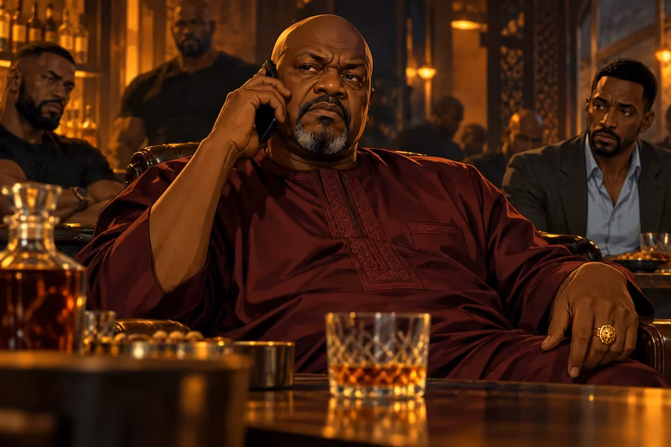Baba Jide calmly demands his money over the phone.