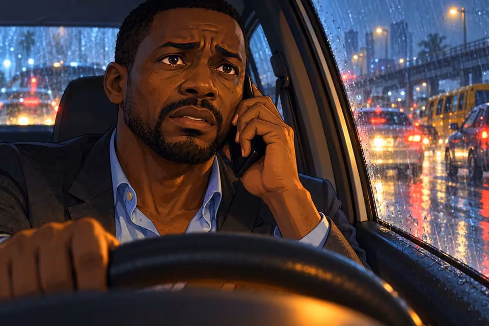 Marcus struggles to ask for more time on the phone.