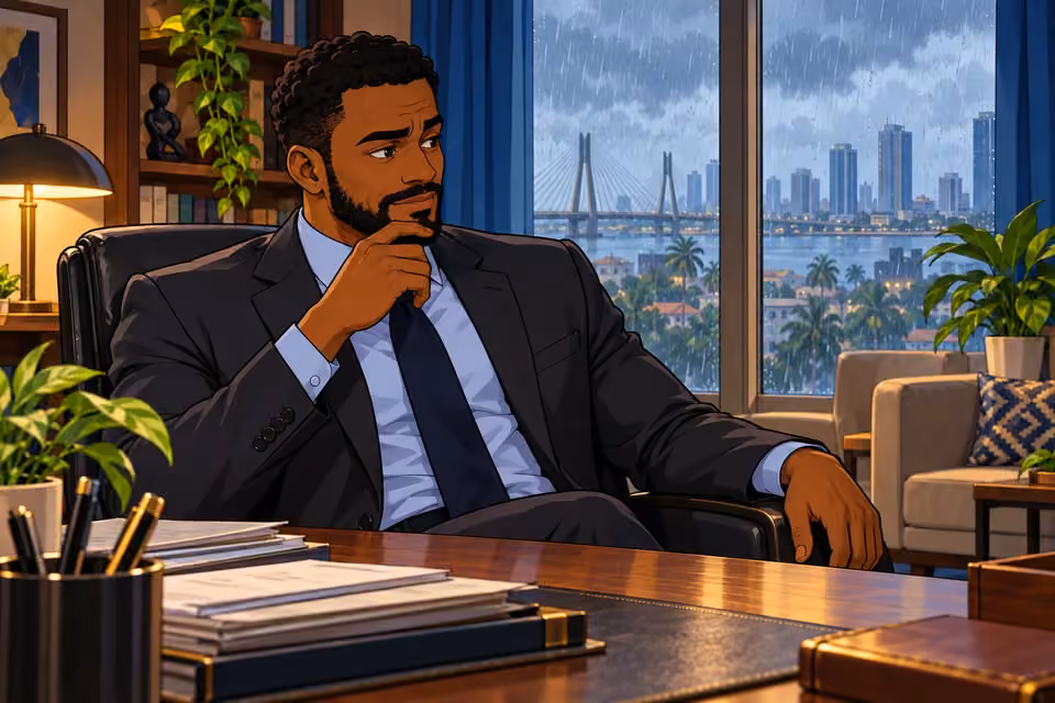 Marcus leans back, privately considering the opportunity Victor represents.