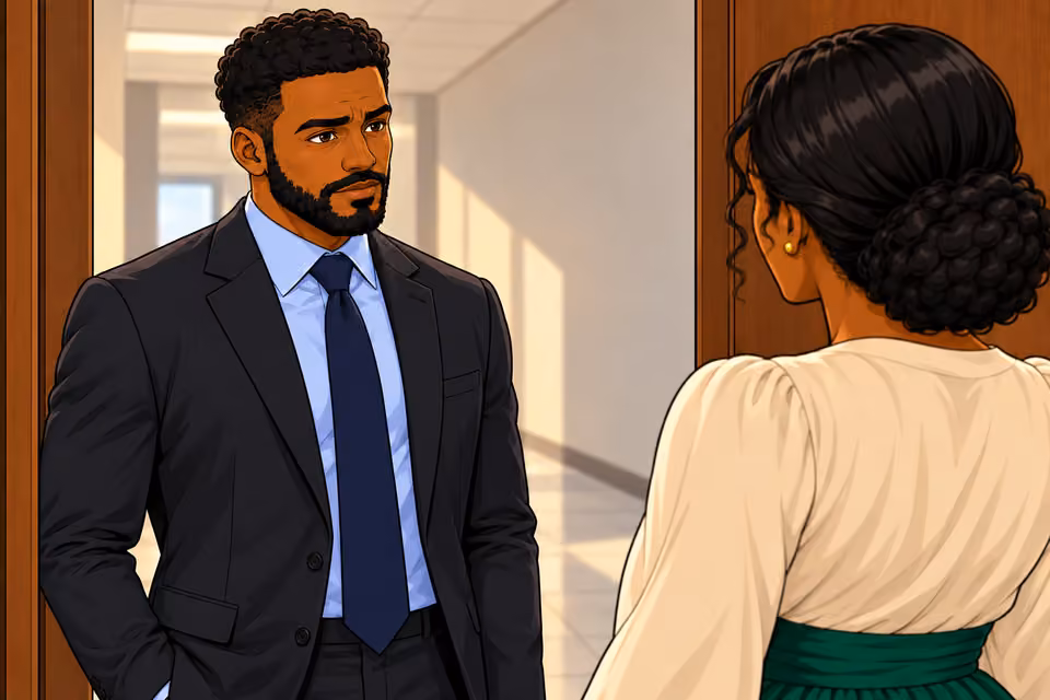 Marcus answers Claire with professional neutrality.