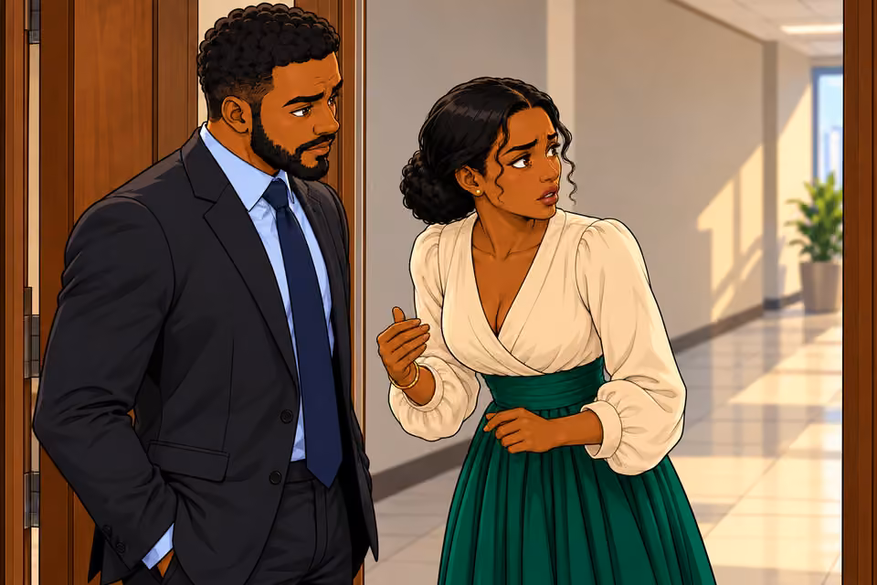 Claire checks Victor’s distance before asking Marcus for help.