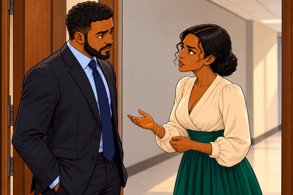 Claire discreetly proposes a paid arrangement to Marcus.