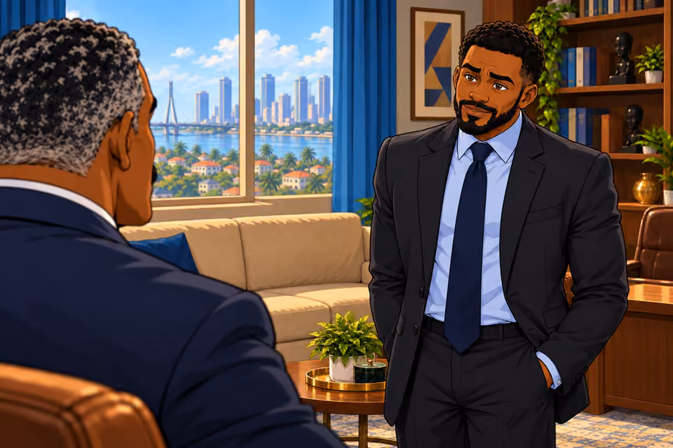 Marcus forces a reassuring smile for Victor.