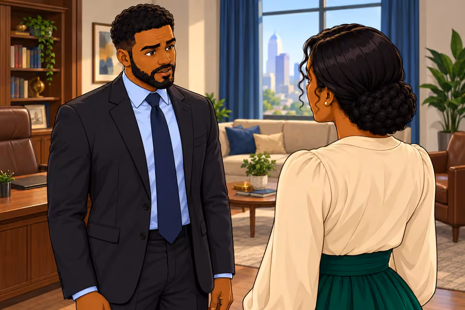 Marcus gives Claire a neutral reply after the session.