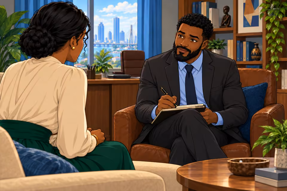 Marcus pauses his pen and gently invites Claire to continue.