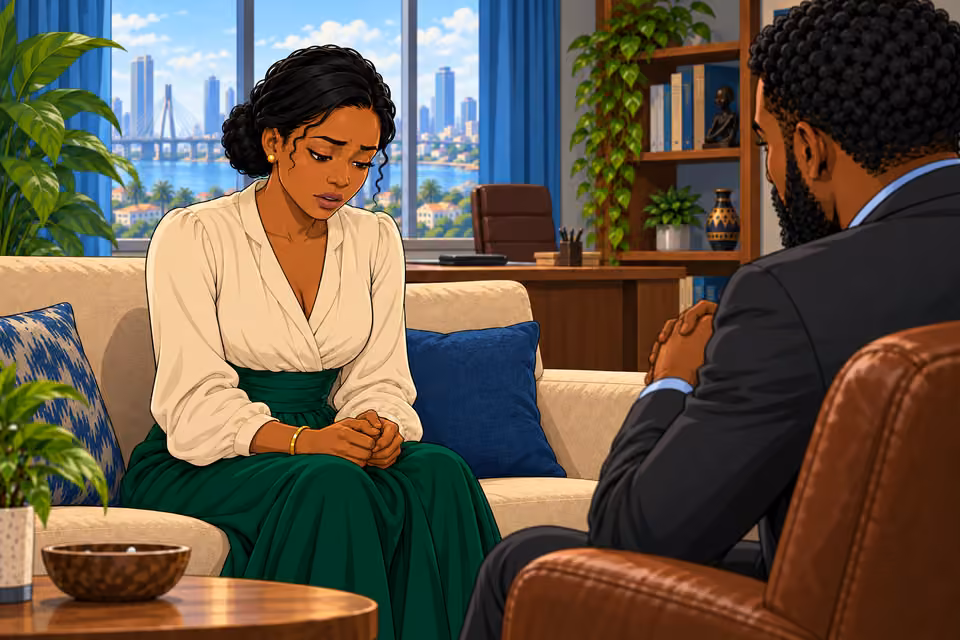 Claire quietly admits the name of her former love.