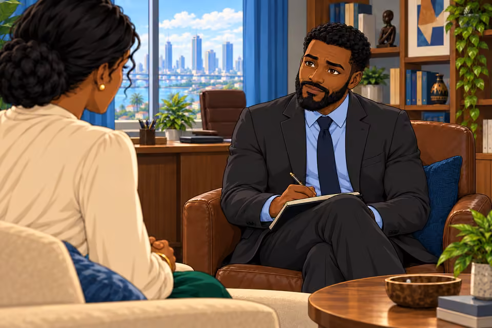 Marcus listens with a slow, understanding nod.