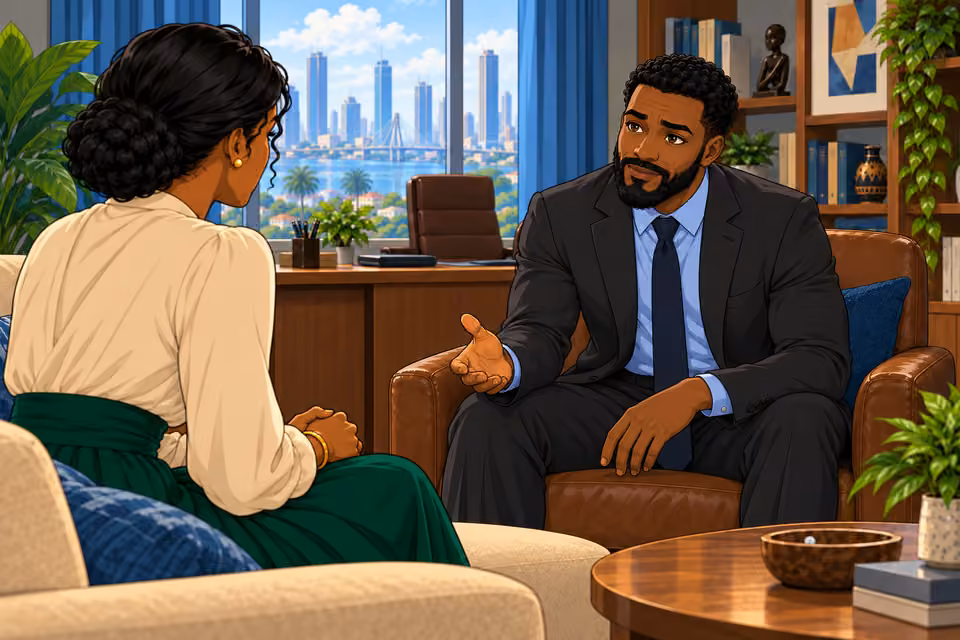 Marcus asks Claire about the present.