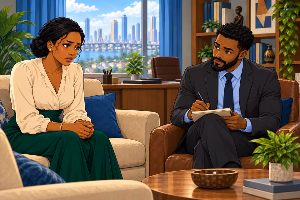 Marcus makes notes and urges Claire to seek clarity.
