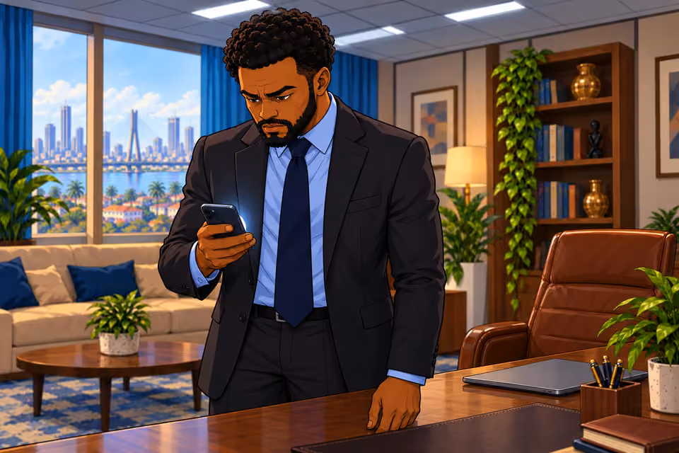 Marcus takes a breath and dials Baba Jide.