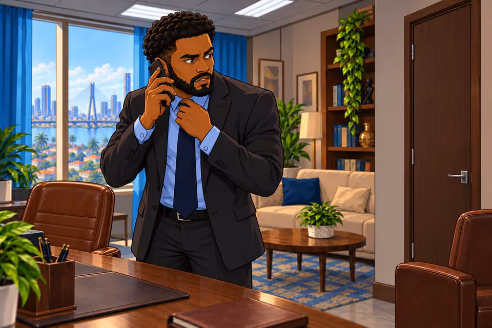 Marcus realizes Baba Jide may have been watching him.