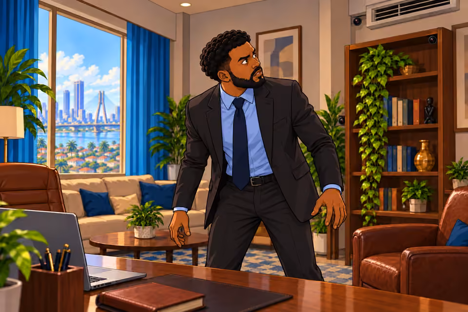 Marcus discovers more cameras positioned around his office.