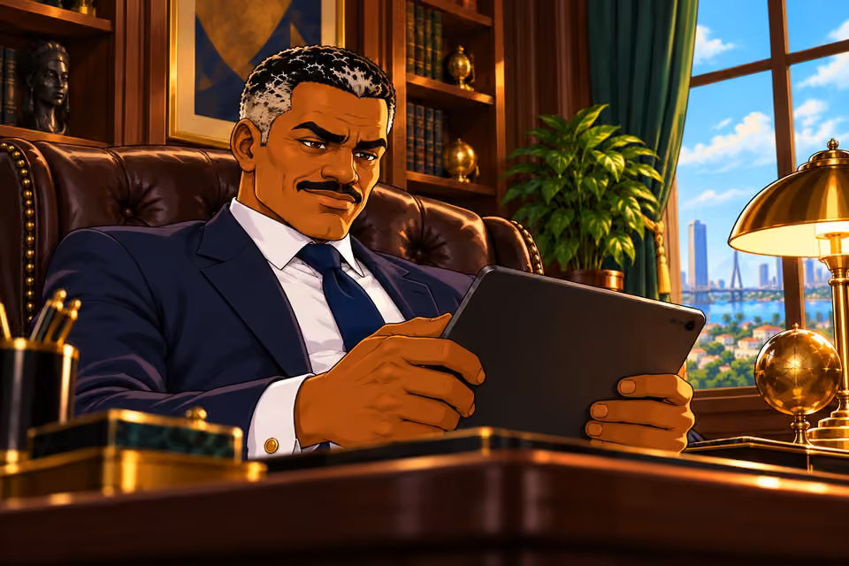 Victor studies what the surveillance has revealed.