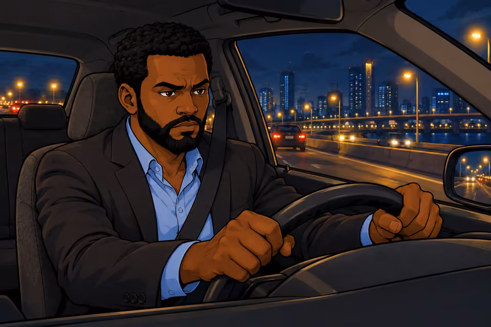 Marcus drives home after the dangerous bargain.