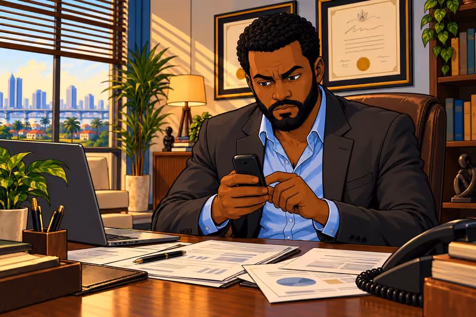 Marcus takes out a burner phone.