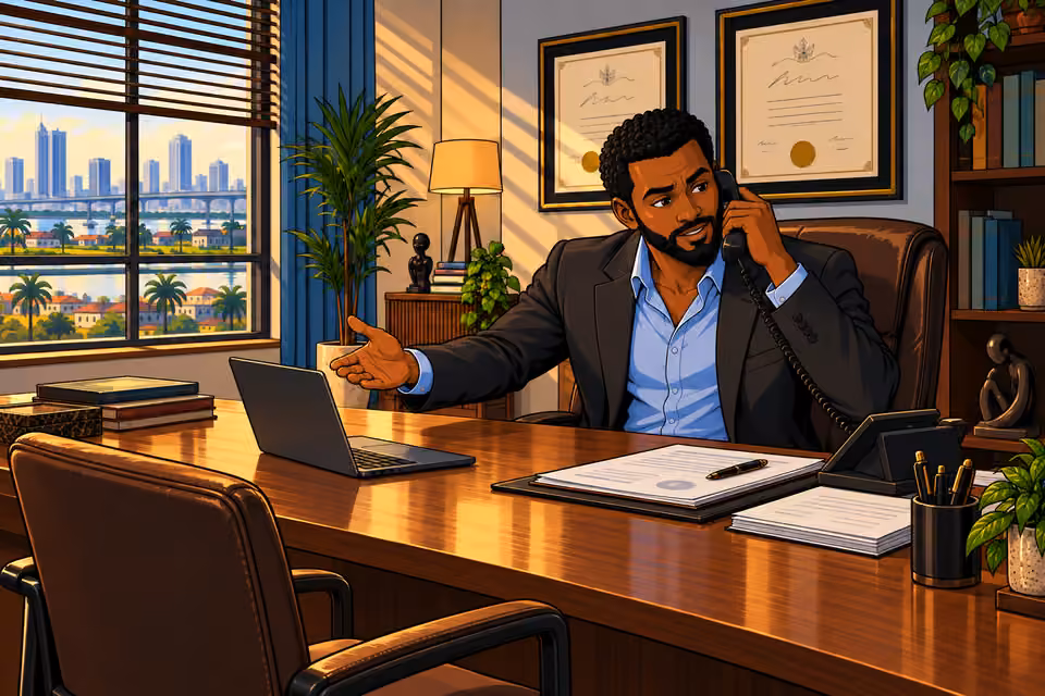 Marcus invites Claire to come to his office.