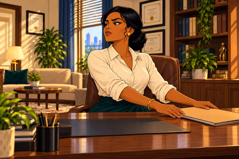 Claire closes the folder and rejects the warning.