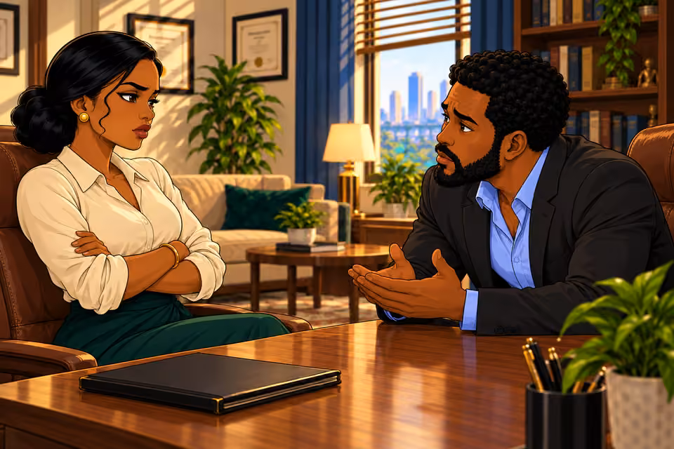 Marcus asks Claire to consider the possibility she is wrong.