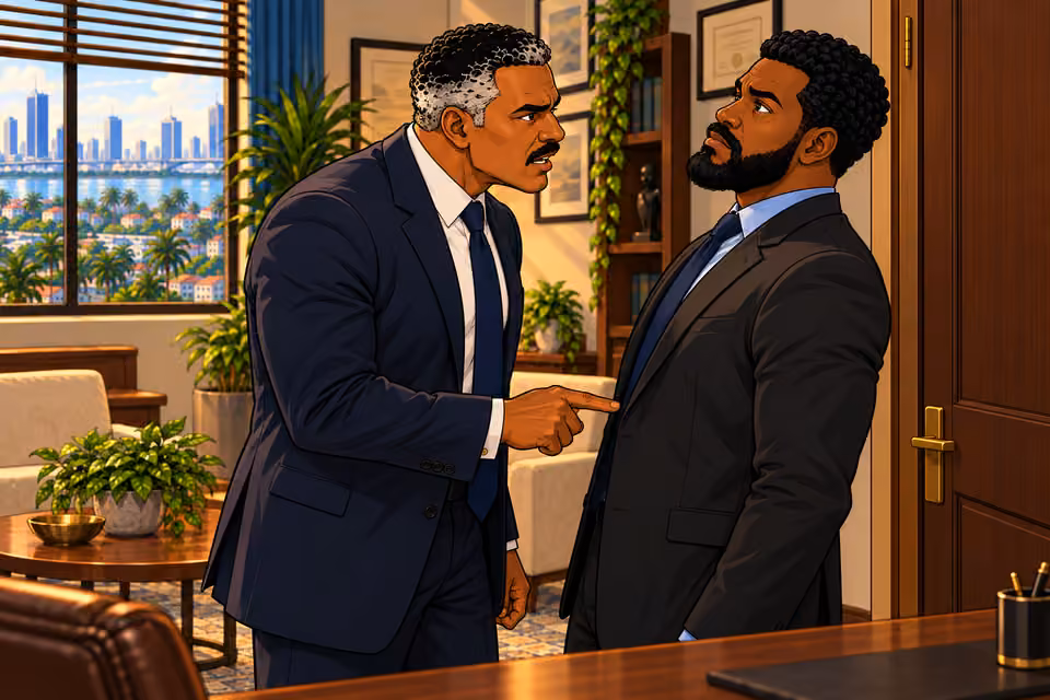 Victor forces Marcus to accept his terms.