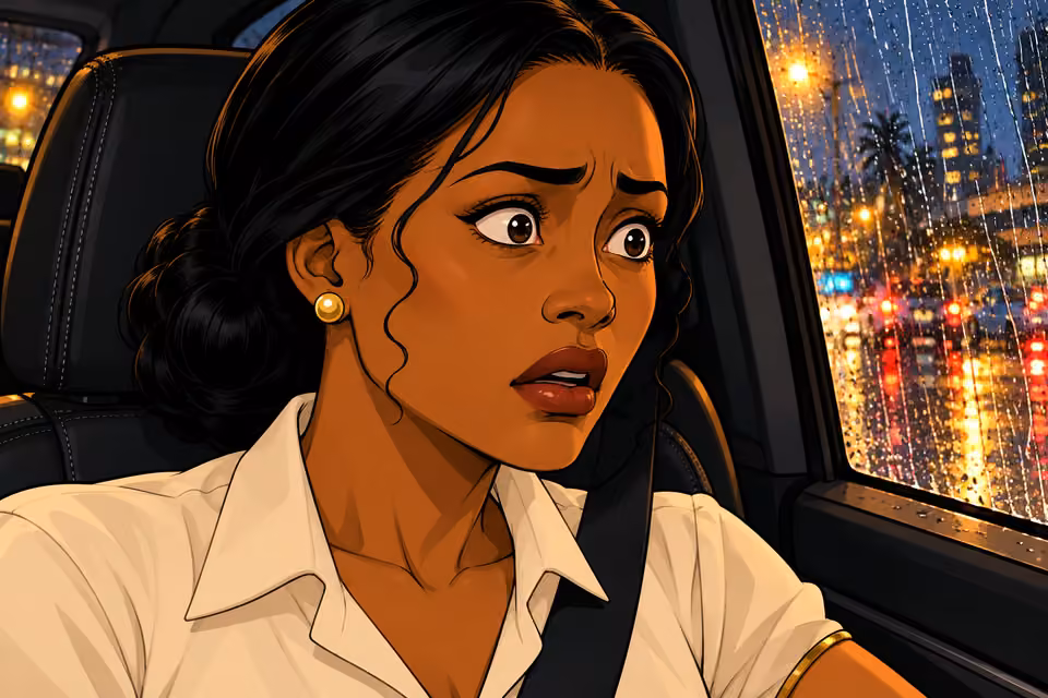 Claire reacts in disbelief.