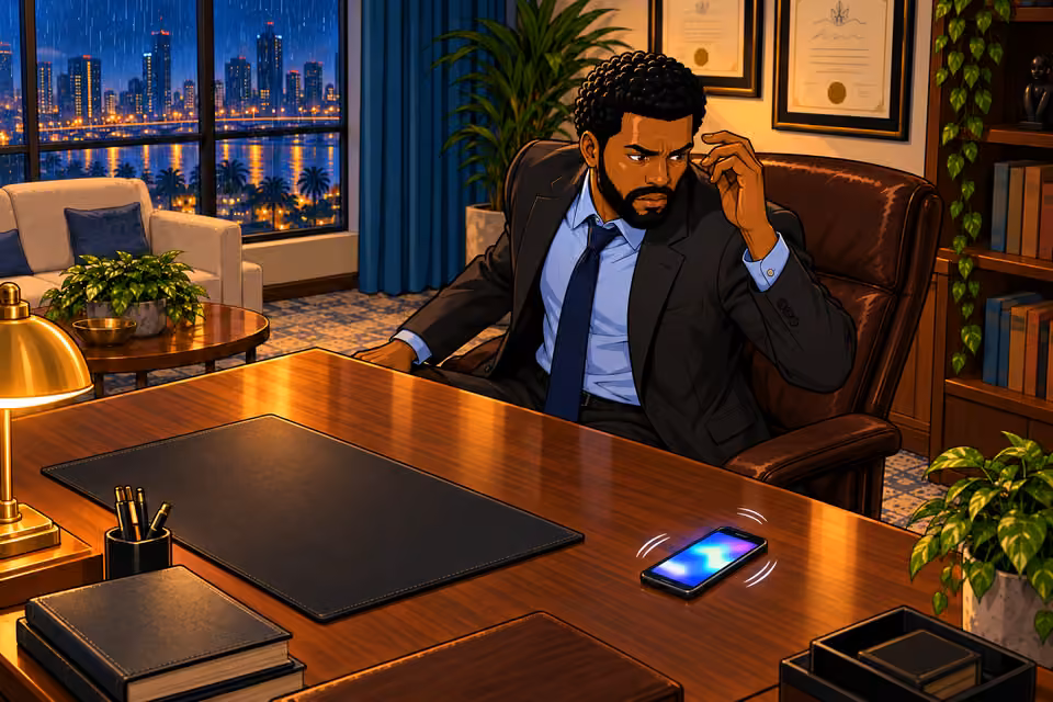 Claire’s call interrupts Marcus’s thoughts.