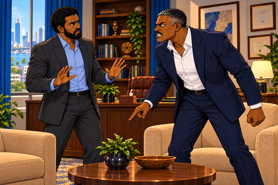 Victor rebukes Marcus for trying to negotiate.