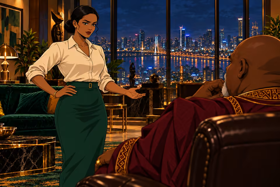 Claire maintains her poise and tells Baba Jide she wants out.