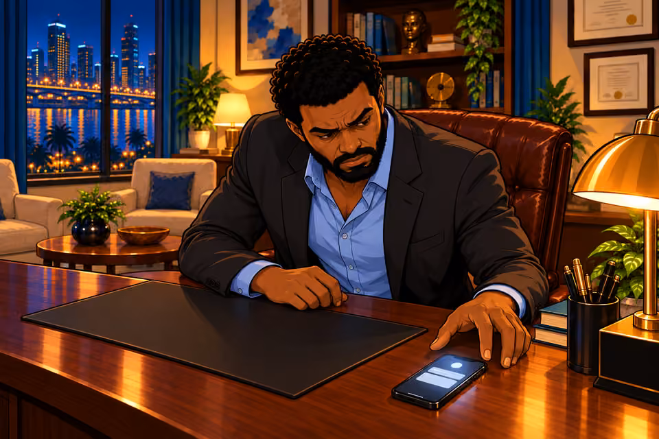 A new message interrupts Marcus’s thoughts.