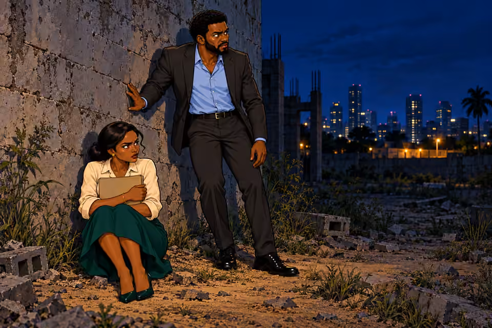 Marcus and Claire finally stop in an abandoned lot.