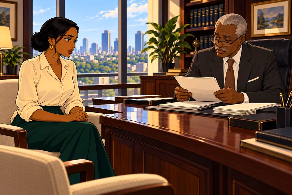 Claire meets Victor’s estate lawyer after the violence.