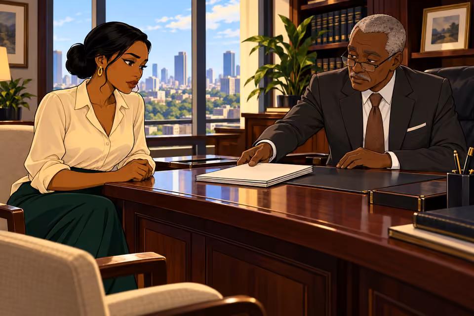 The lawyer explains that Victor’s assets transfer to Claire.