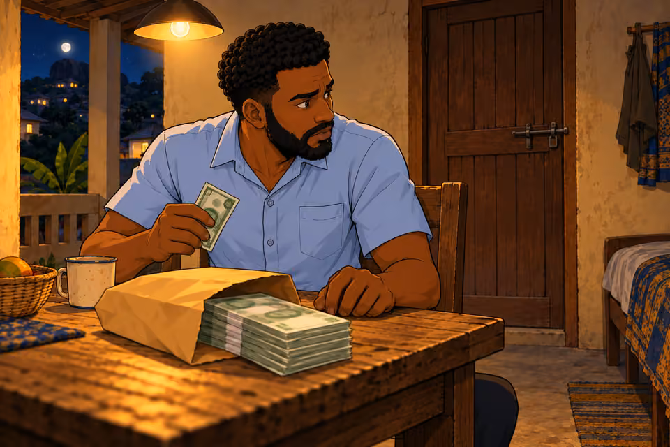 The envelope reminds Marcus that he is still being watched.