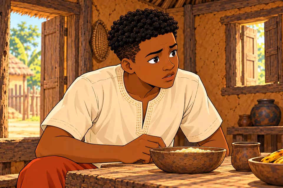 Chima quietly asks about the soldiers.