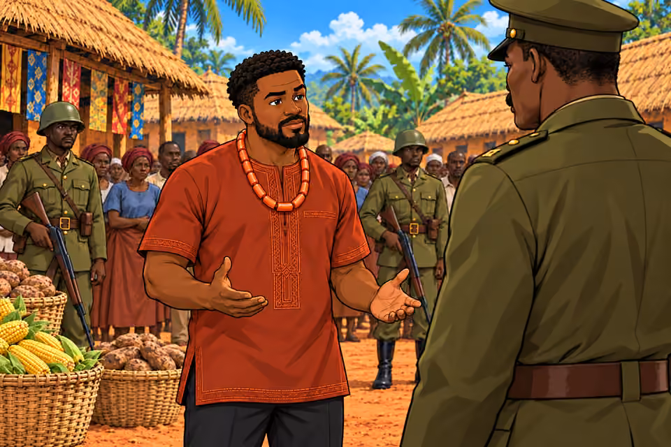 Uche speaks for the peaceful village.
