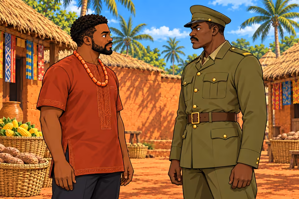 Uche asks Ibrahim to leave the village in peace.