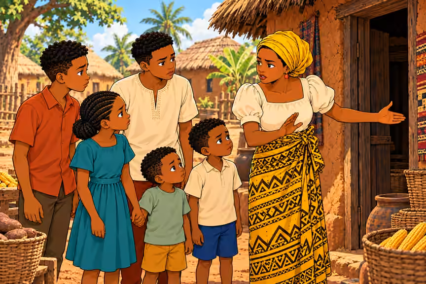 Nneka tells the children they must leave.