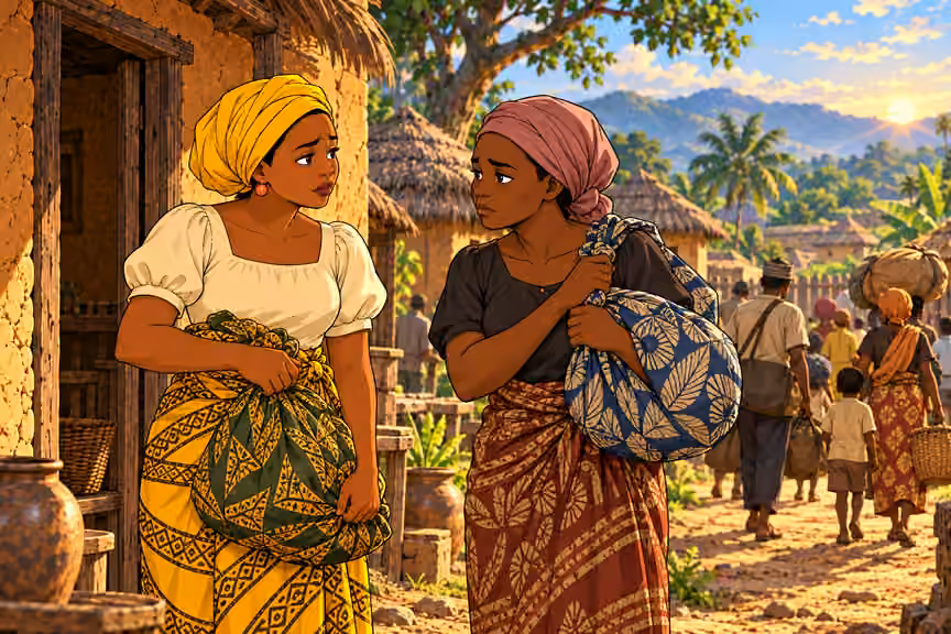 Nneka and her neighbors quietly prepare to leave Umuahia.
