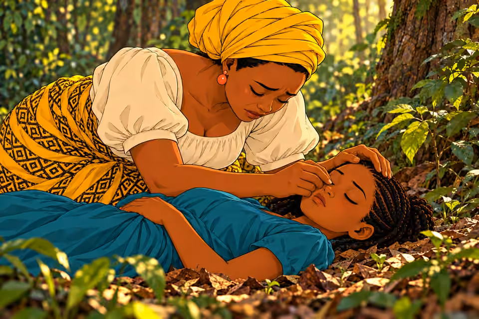 Nneka closes Ada’s eyes and whispers a prayer.