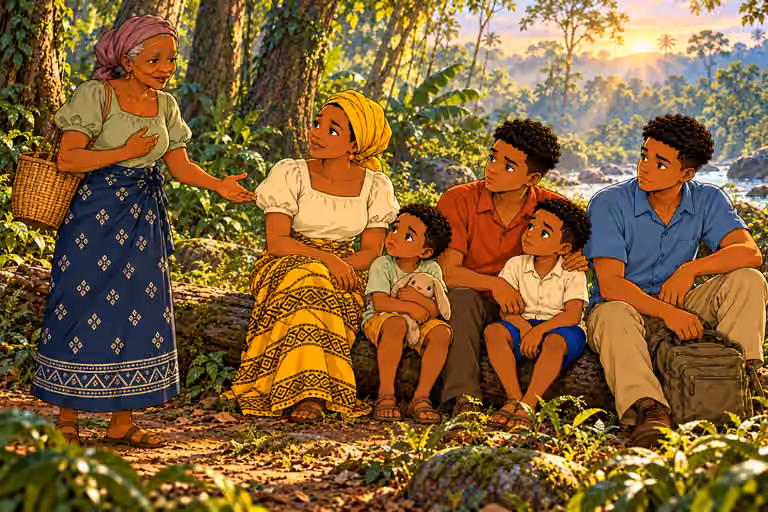 Mama Chidi introduces herself and offers to help.