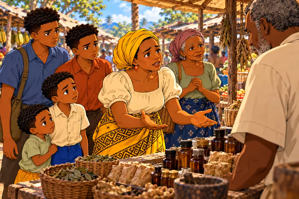 Nneka pleads for medicine and promises to pay later.