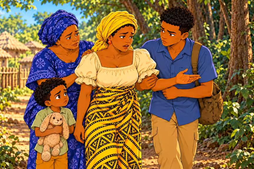 Nneka urges her surviving children onward.