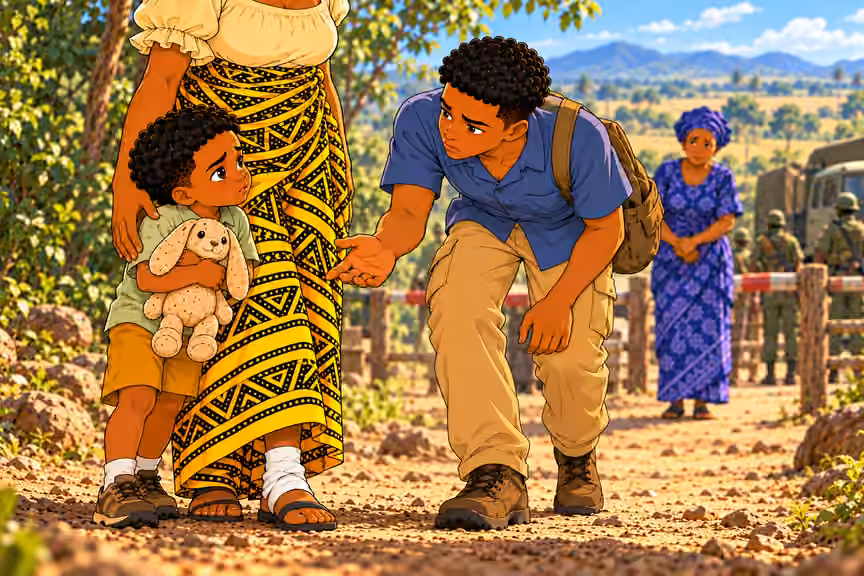 Chima gently asks Obi to come with him.