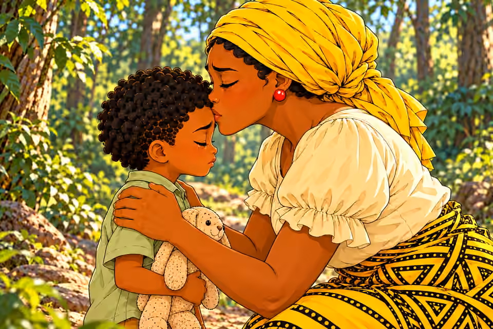 Nneka gives Obi a final kiss.